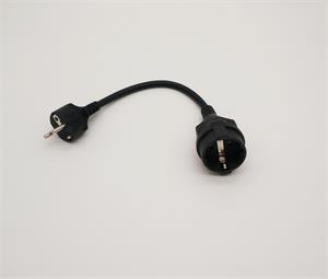 EU PLUG adapter, type F to type E, 3 pins, grounded