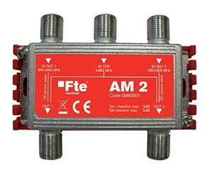 FTE combiner terr. sat down. signal AM2