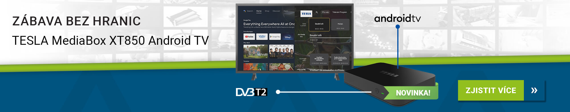 TESLA MediaBox XT850 - hybridní multimediální přehrávač s DVB-T2