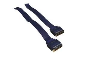 OEM flat SCART cable, gold-plated, length 1.5 m