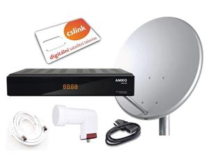 Satellite set Yanks CZ 550 for reception of programs from one satellite