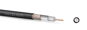 Zircon coaxial cable 125 CU ALPE Black, 100m